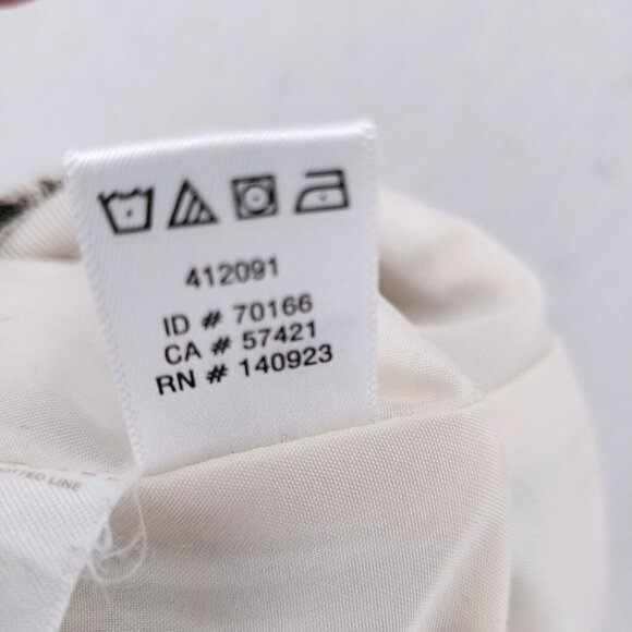 Ann Taylor LOFT Pencil Skirt Ivory Gold Metallic Geometric Pattern EUC Size 2 - Picture 7 of 7